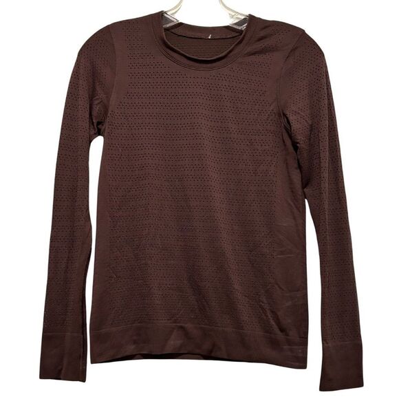 EUC Lululemon Breeze By Long Sleeve *Squad in Cherry Cola - Picture 4 of 11